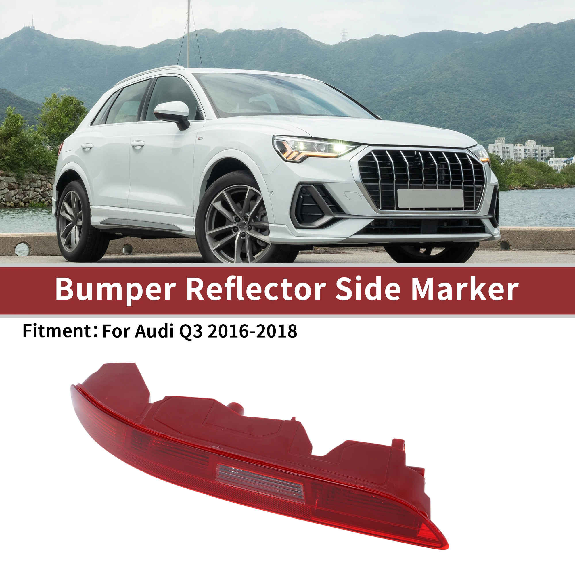 

X Autohaux 1 шт. отражатели заднего левого бампера для Audi Q3 2016-2018 No 8UD945095B