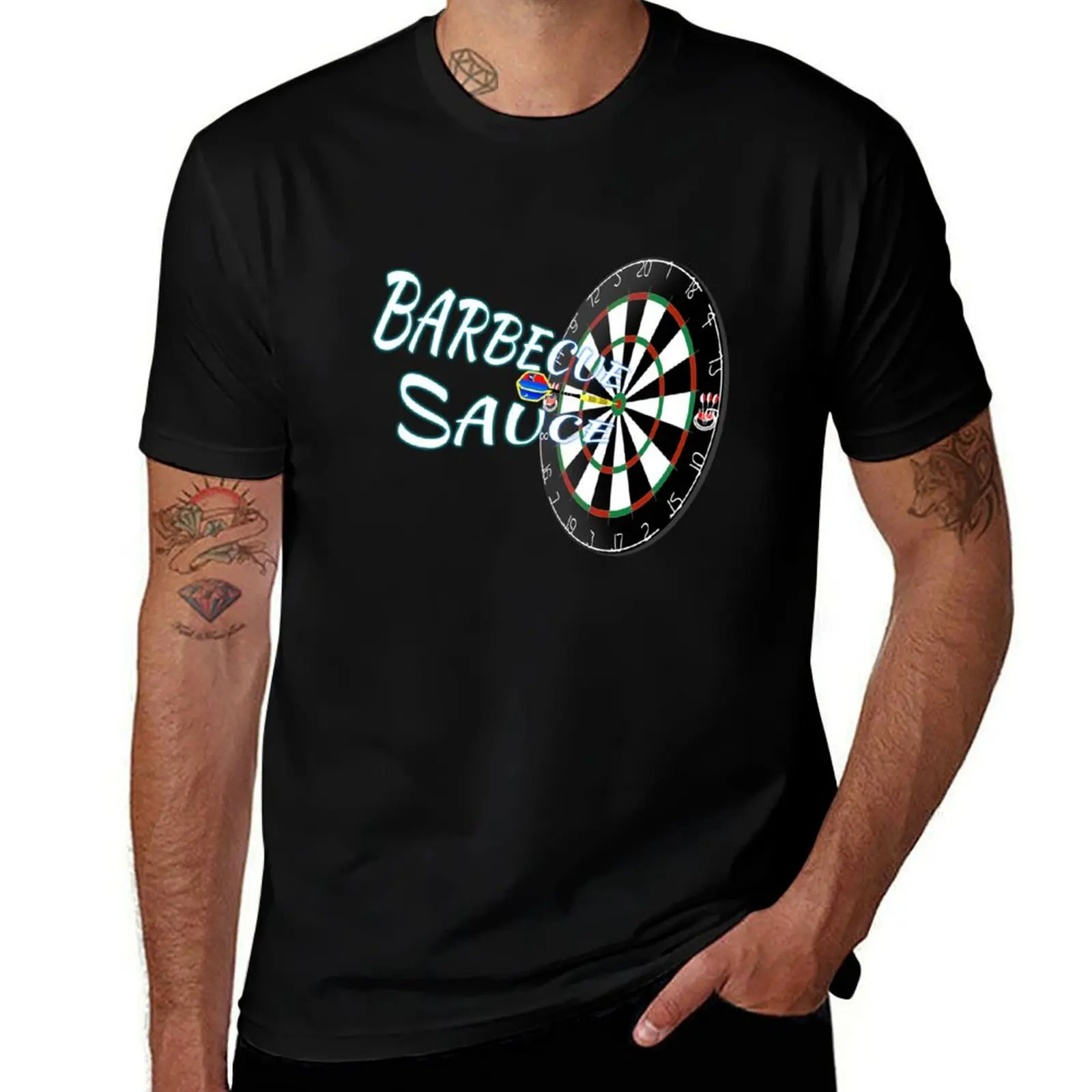 ¡Salsa de barbacoa! - Camiseta Bullseye, camiseta divertida, camisetas gráficas, ropa kawaii, camisetas para hombres de algodón