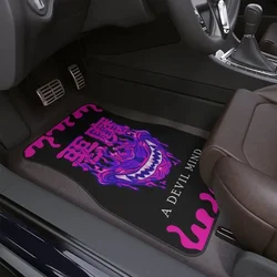 Oni Demon art print, car floor mat, japanese demon print, cute car accessories for teens, japanese letters, kanji,purple