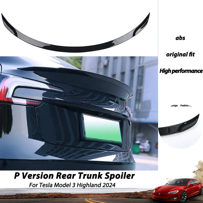 

High Performance ABS Model 3 Spoiler 2024 Highland Rear Trunk Wing For Reducing Wind Resistance 2024 Model 3 Auto Accessories