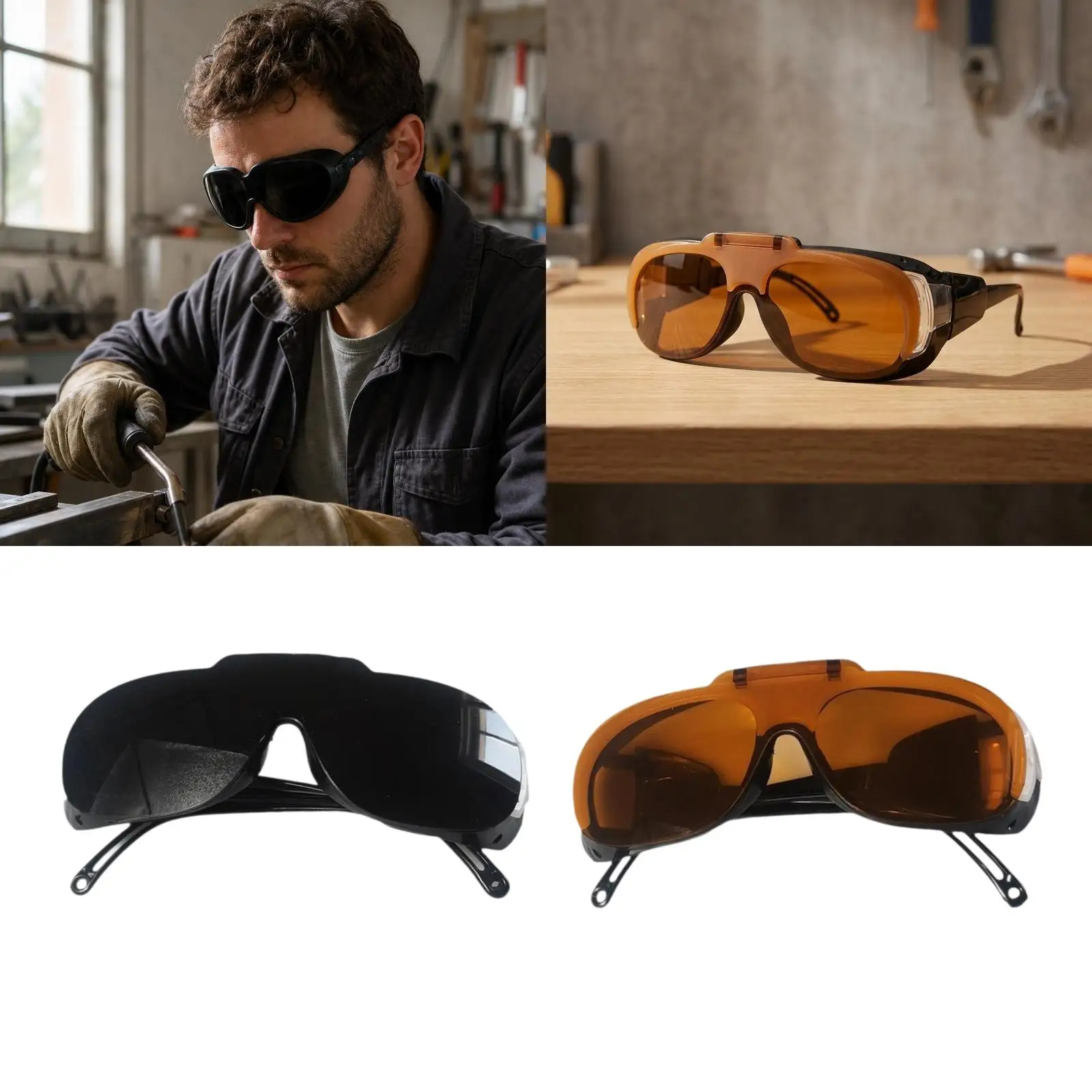 Welding Goggles Comfortable Lightweight Anti Scratch Welding Lens Eye Protection Eye Mask for Brazing Professional Welders