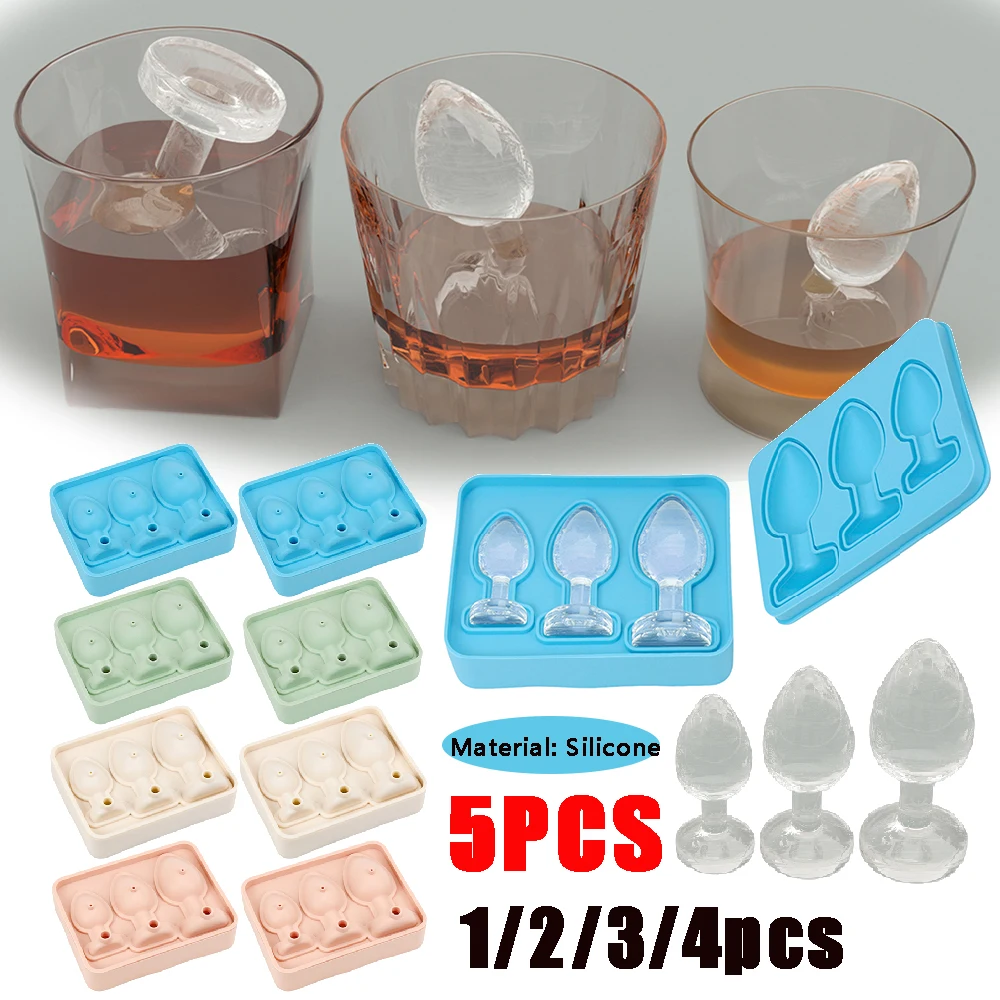 

1-5pcs Silicone Prank Ice Cube Mold Tray for Chilling Whiskey Cocktails Juice Drinks Fun Shape Novelty Silicone Ice Cube Molds