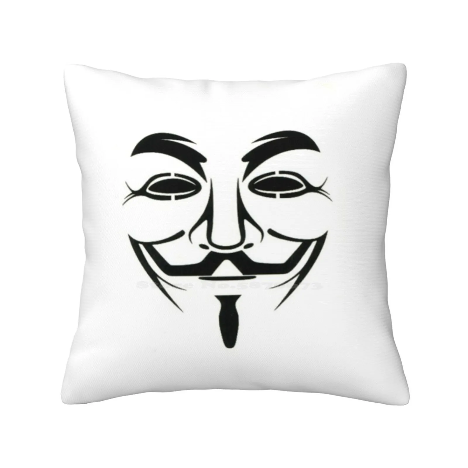 Xx Face , V For Vandetta Throw Cushion Pillow Cover Grandson Xx Logo Black White Indie Spotify Alternative Hip Hop Trap Music