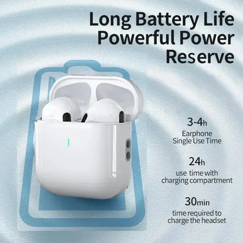 سماعات أذن لاسلكية أصلية من نوع 4C لـ AirPods Pro4، سماعات بلوتوث داخل الأذن، سماعات رأس للألعاب والرياضة، متوافقة مع الهواتف الذكية