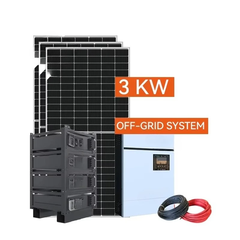 Complete Set Solar Energy System 3kw Off Grid Solar System Lithium Battery Storage Solar Power System for Home