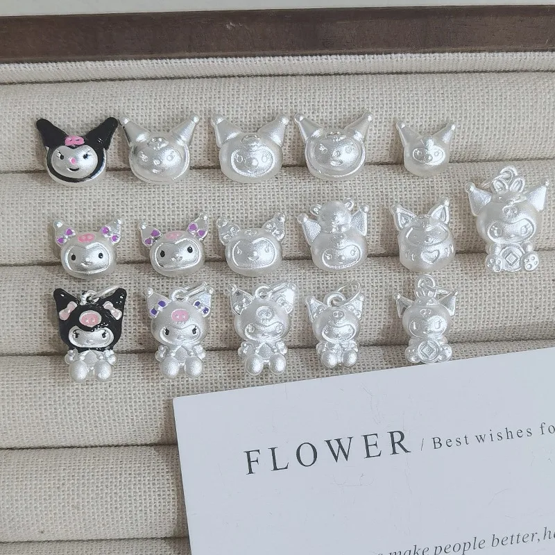 

Sanrio peripheral sterling silver DIY accessories Kuromi sterling silver DIY handmade pendant bracelet jewelry birthday gift