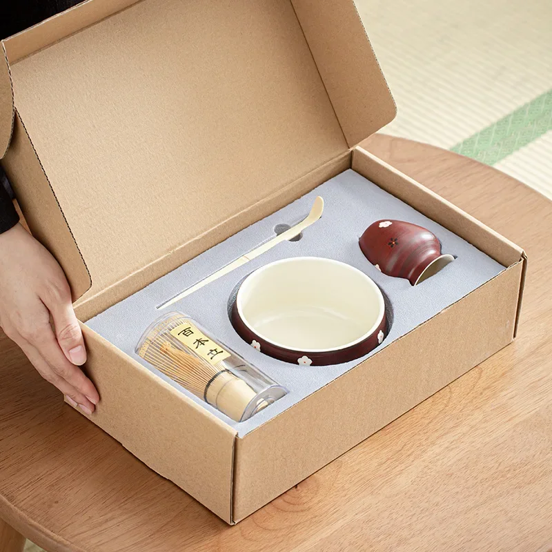 

Teaware Set Ceramics Matcha Hand Drawn Tea Whisk Matcha Brush Tea Dispenser Tool for Ordering Matcha