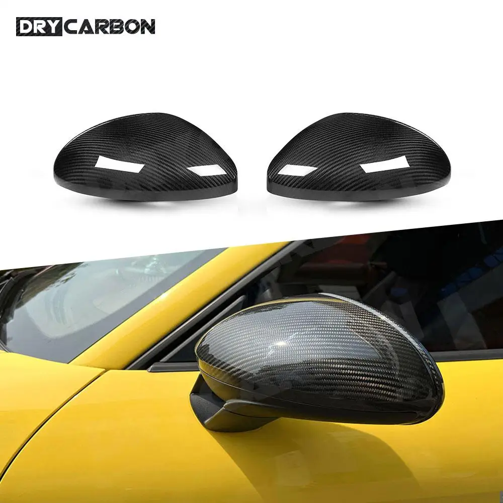 

Dry Carbon Fiber Door Side Rearview Mirror Cap Trim Shell Covers For Porsche 718 982 2016 2017 2018 2019 2020 2021 Car Styling