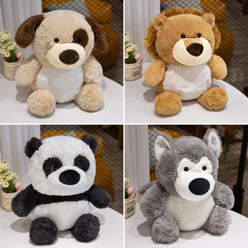 

Kawaii Fat Husky Plush Toys Soft Stuffed Animal Chubby Panda Puppy Lion Dolls Baby Accompany Sleeping Pillow for Kids Gift Decor