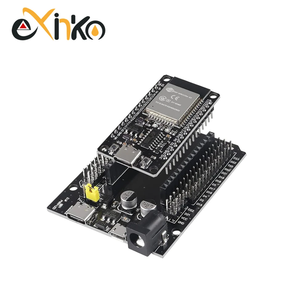 1-5SETS ESP32 Development Board TYPE-C CH340C WiFi+Bluetooth Ultra-Low Power Consumption Dual Core ESP32-DevKitC-32 ESP32-WROOM