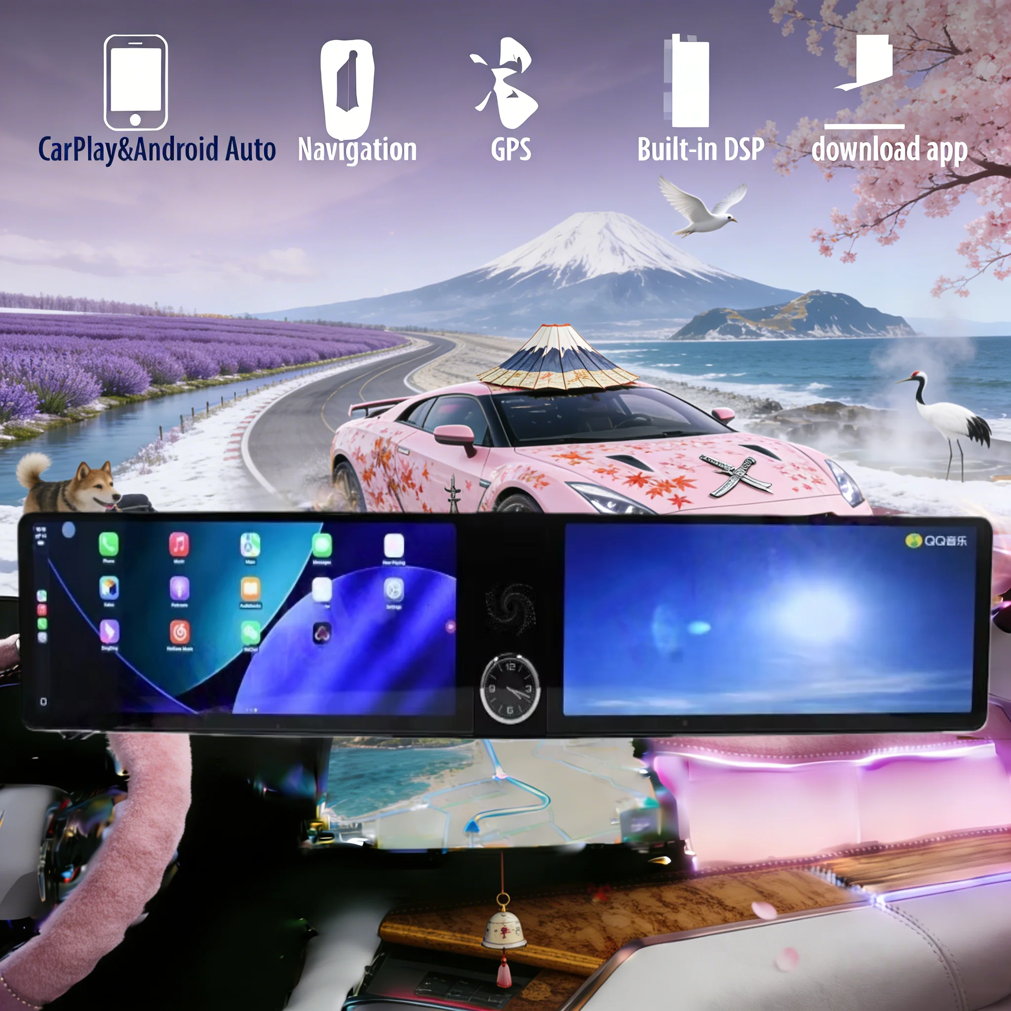 

Двойной 12,3-дюймовый мультимедийный стереоплеер CarPlay Auto Android 14 для Ford Focus 2019 2020 2021 2022, экран, автомобильный радиоприемник с GPS, головное устройство