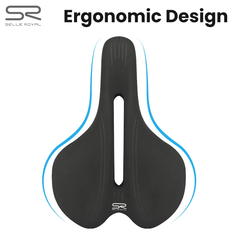 SR Bicycle Seat Saddle MTB Road Bike Saddles PU Mountain Bike Racing Saddle Breathable Shockproof Soft Silica Gel Seat Cushion