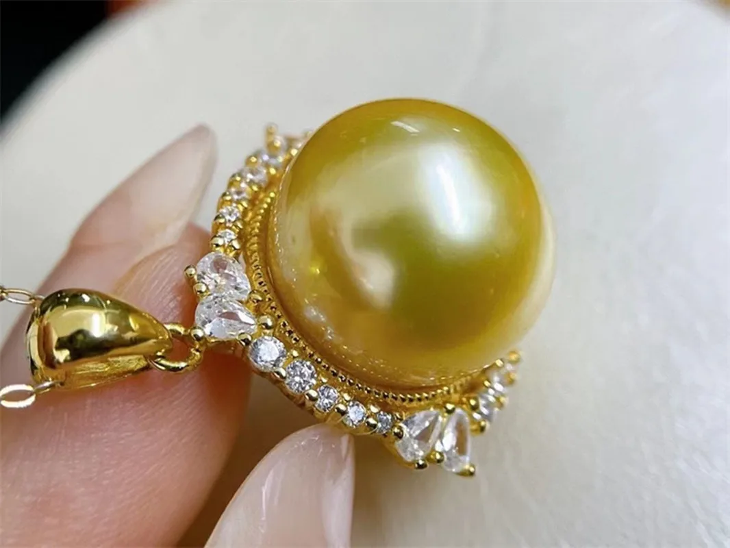 

South China Sea Pearl pendant shines with gold and silver 18k women fashion accessories for party and wedding gift 080907