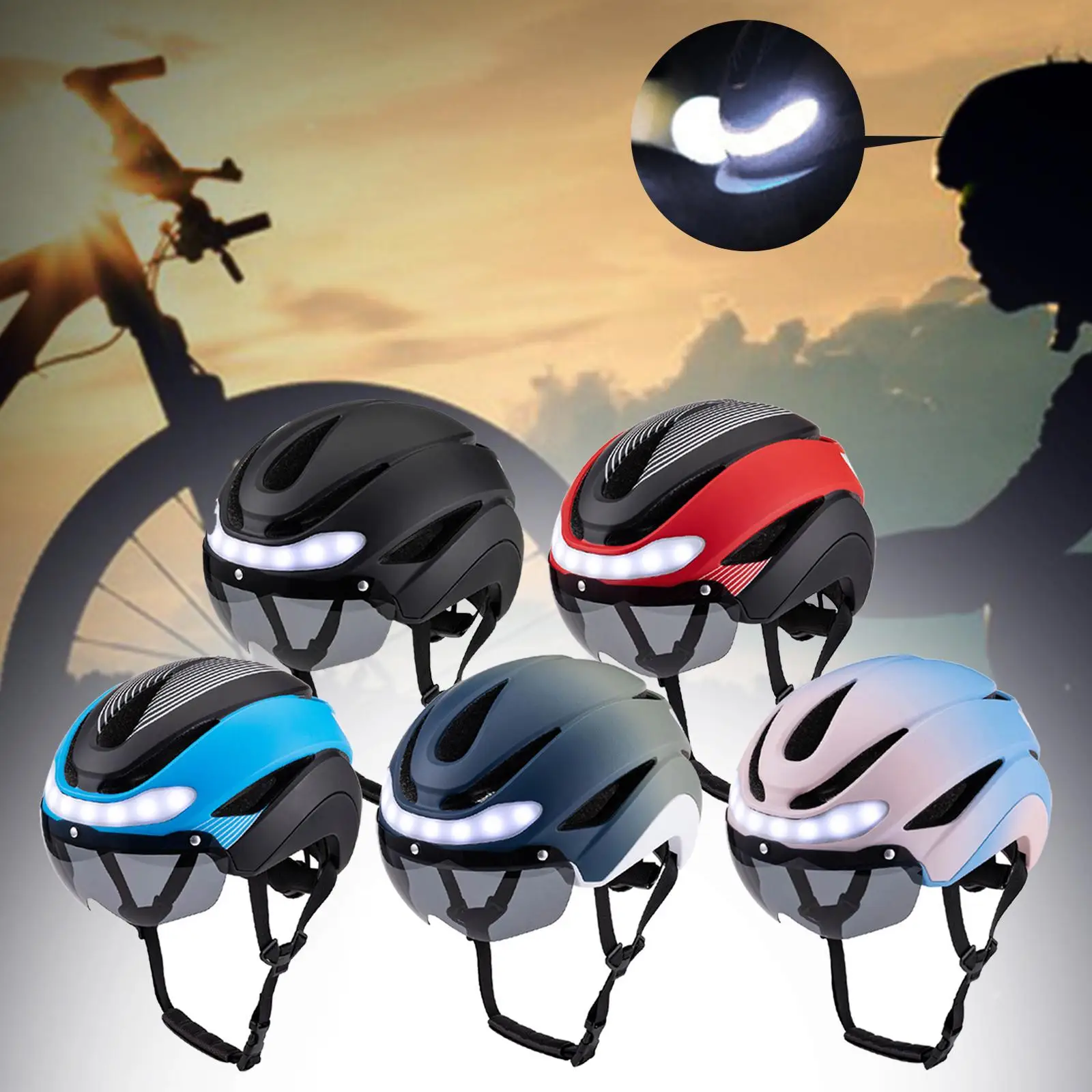

Bike Helmet with Light Comfortable Protective Skateboard Helmet Bicycle Helmet for Skateboarding Roller Skate Climbing Riding