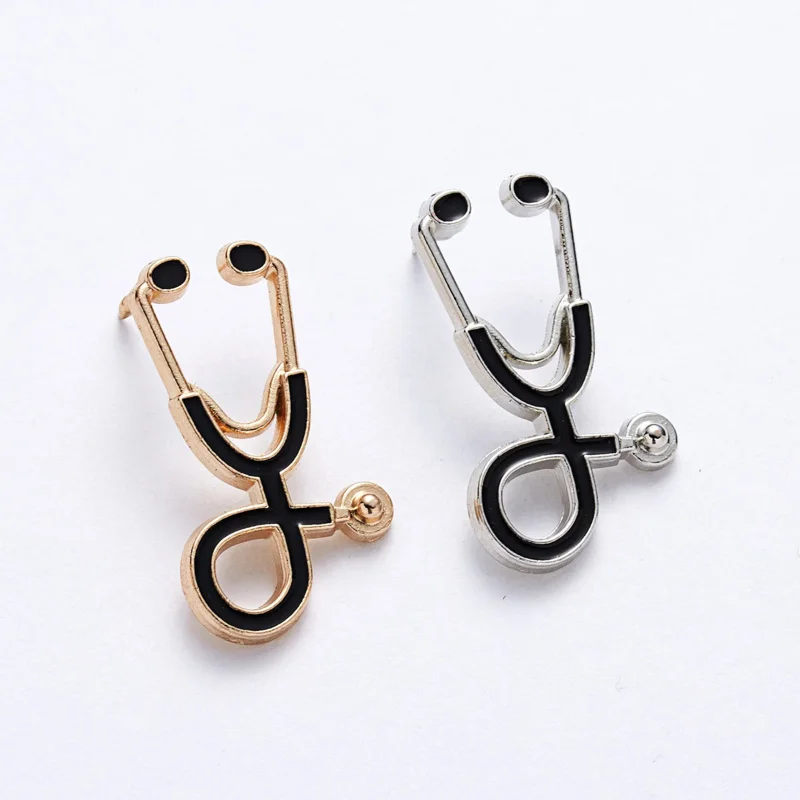 Mini broche stéthoscope minimaliste pour hommes et femmes, médecins, infirmières, épinglette stéthoscope, badge bouton, bijoux médicaux, cadeaux