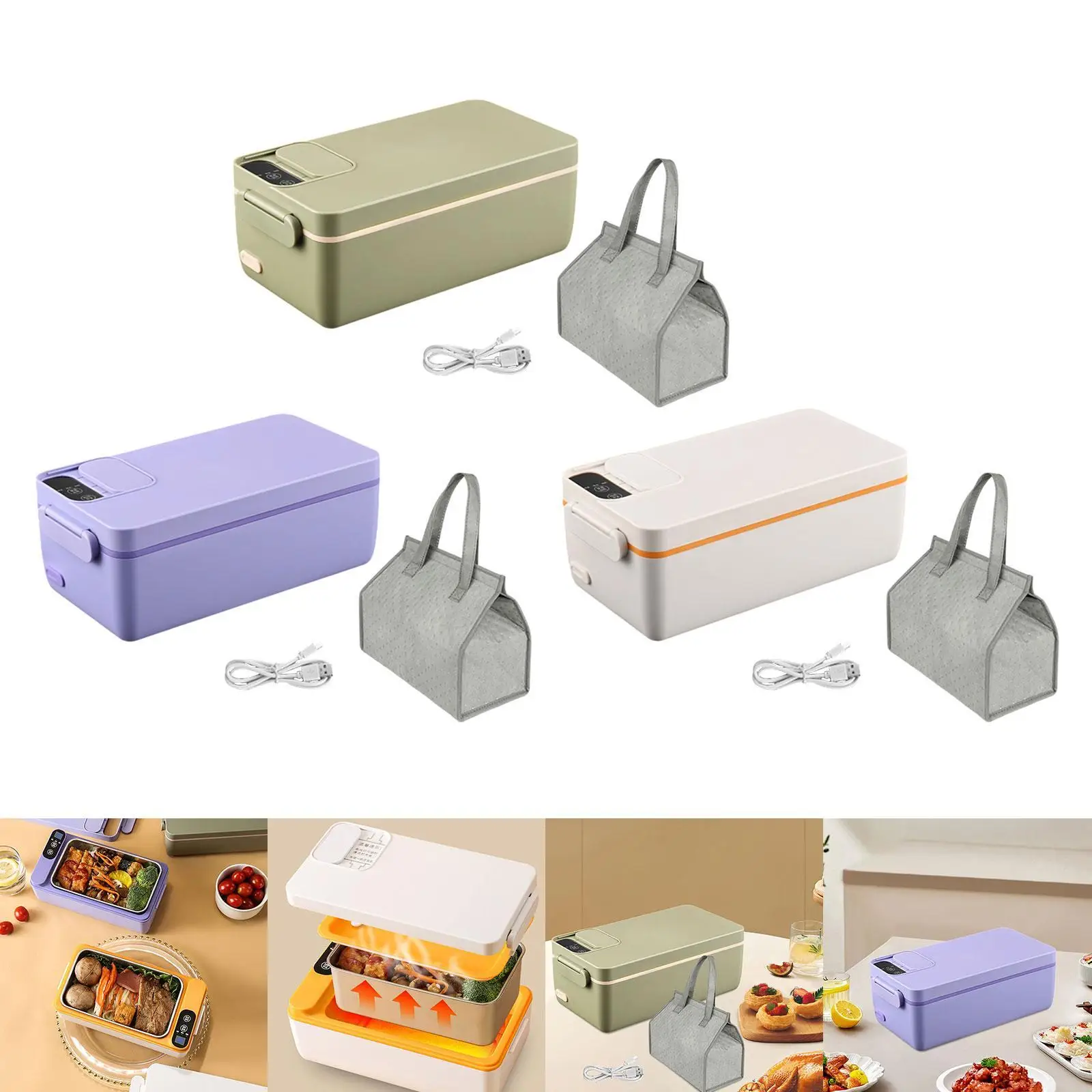

Electric Lunch Heater,Heated Lunchbox,Food Warmer with Carry