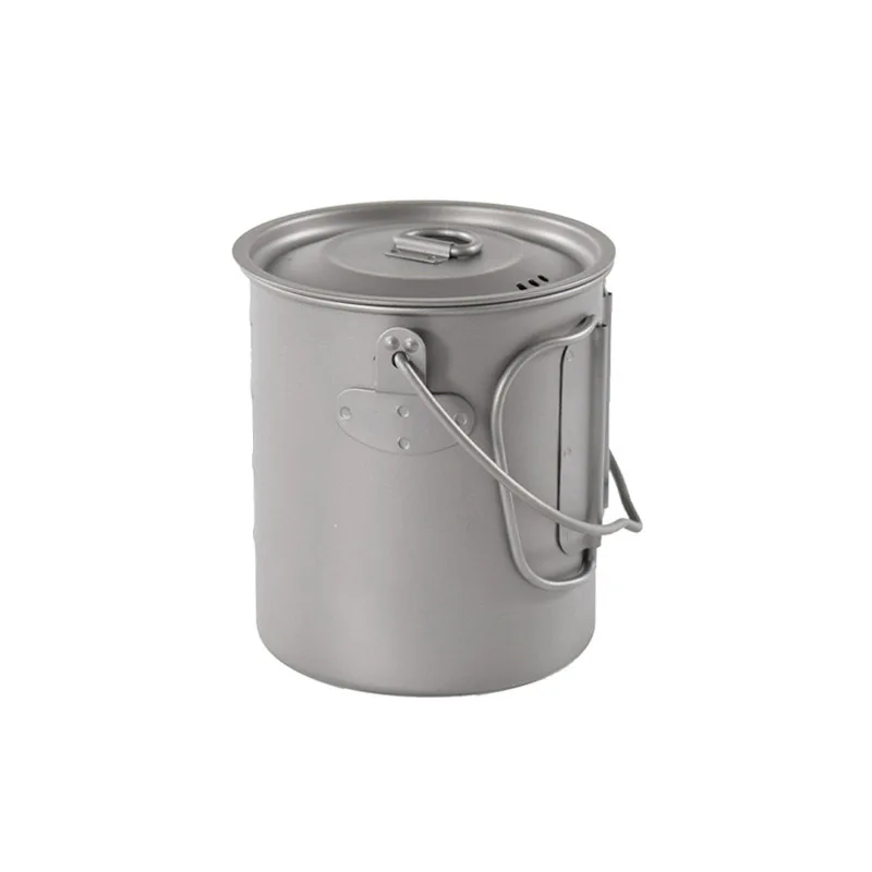 750/900/1000/1250ml Pure Titanium Mugs With Folding Handle,Single-layer Thickened,Antibacterial,Large-capacity Travel WATER CUP