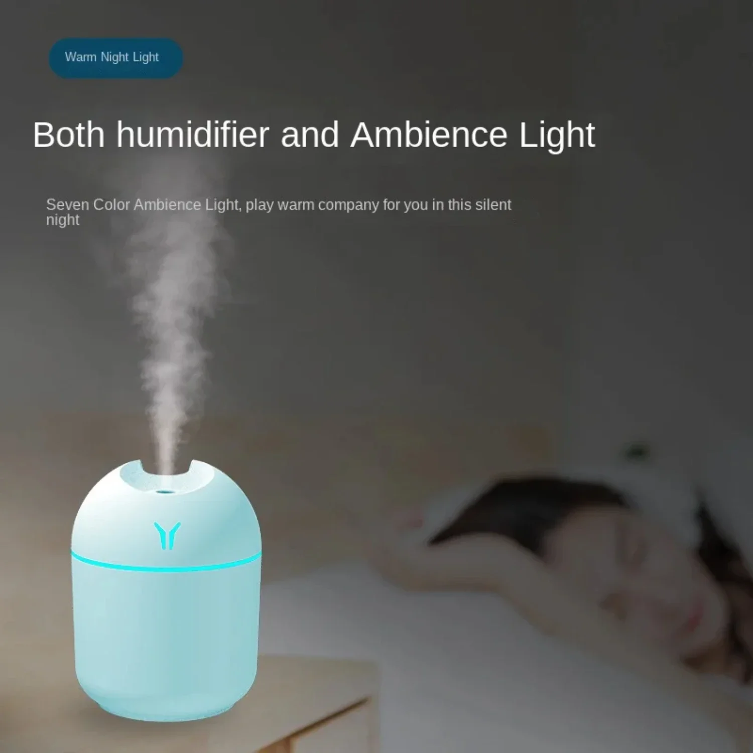 whisper-quiet humidifier is perfect for bedrooms, offices, and travel. Its compact design fits easily on any desk, nightstand, o