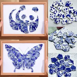 100g Oval Ceramic Mosaic Tiles Multi Color Mosaic Piece DIY Mosaic Making Stones for Craft Hobby Arts Home Wall Decoration arte