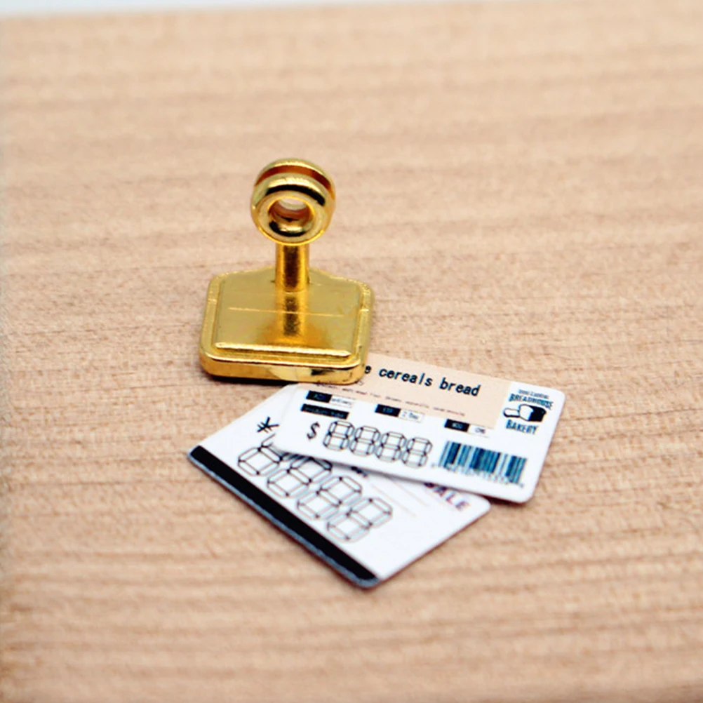 

Miniature Dessert House Toys Ornamental Tag Model Dollhouse Stand Figurines Label Decor Child