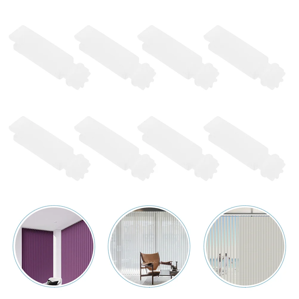 12 Pcs Curtain Repair Pulleys Shutters Blinds Replacement Parts Vertical Stem Stems Fixer Pvc for Window