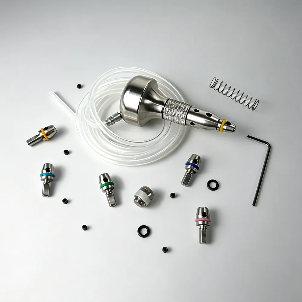 HH-ATH01 Pneumatic Engraving Handpiece 2.35mm Hole Quick Connect Hose Replaceable Collet Jewelry Craft Tool