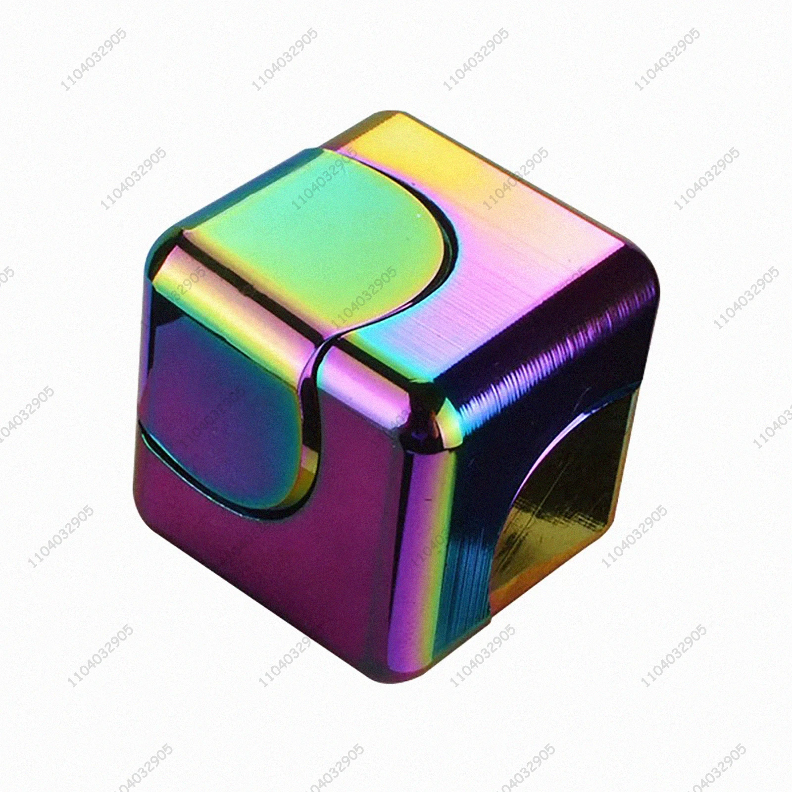 EDC Rotante Cubo Magico Fidget Spinner Arcobaleno Meccanico Alleviare Lo Stress Nero Tech Lega di Metallo Anti- Ansia Gadget Giocattolo
