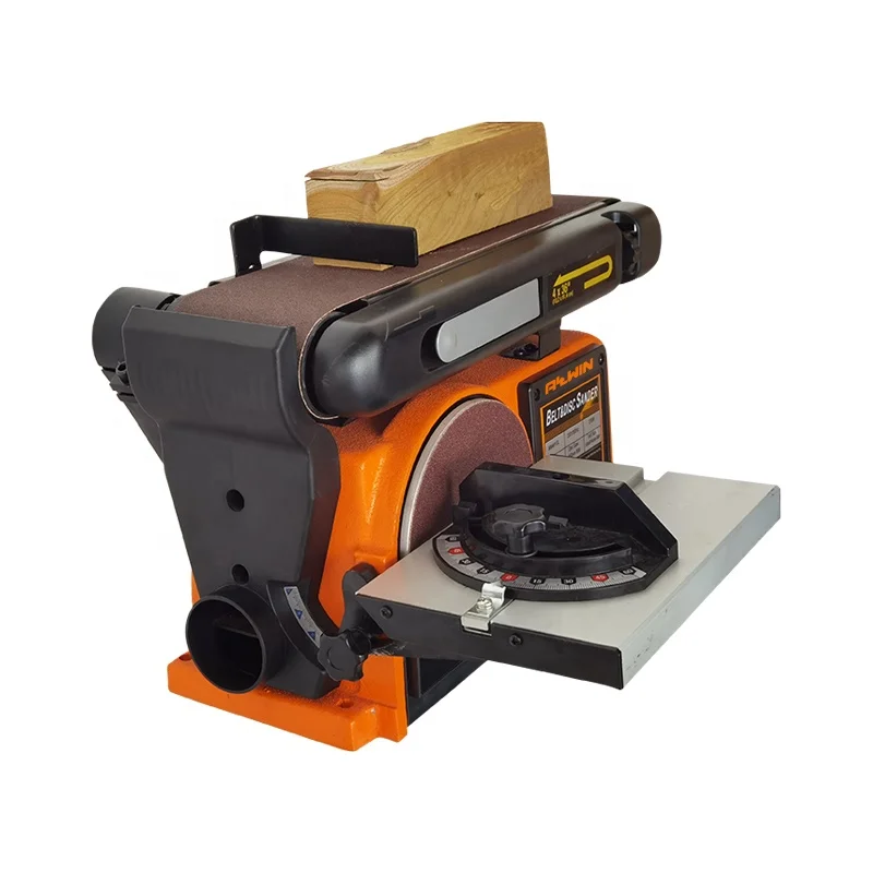370W Electric Benchtop Wood Sander Machine 4*6 Bench Belt Disc Sander Tool