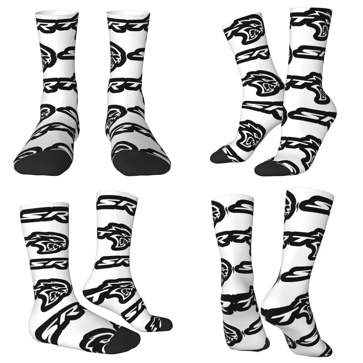 

SRT Hellcat Demon Dodge Challenger автомобильные гоночные носки Harajuku супер мягкие чулки всесезонные длинные носки подарок на день рождения