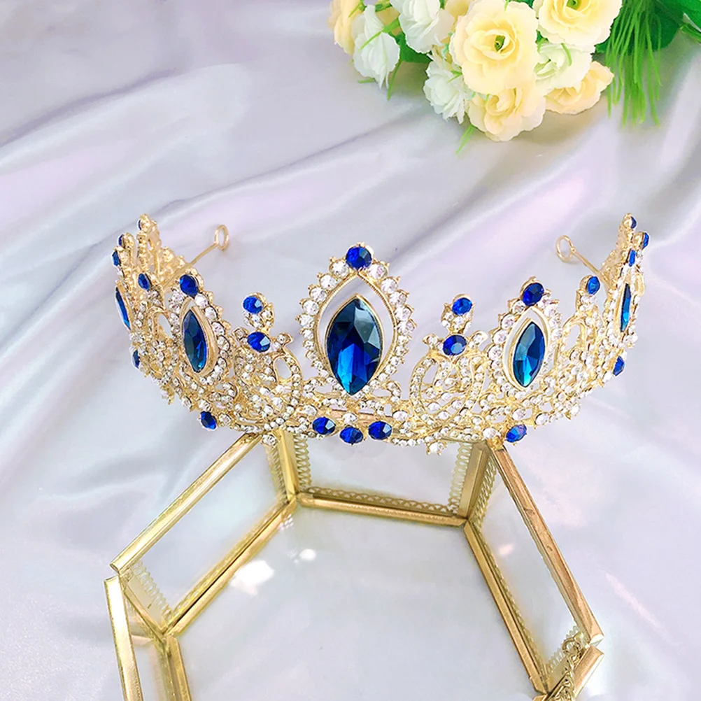 

1Pcs Elegant Crystal Crown Headdress Bridal Rhinestone Tiara Wedding Hair Accessories Fashion Headband Women's Headdress