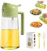 500ML 2-in-1 Dual-Use Kunststoff-Olivenölsprüher und -Spender, Sprüh- und Gießflasche, Essig-Sprühflasche für Heißluftfritteuse, BBQ, Salat, Küchenwerkzeuge – Detail 5