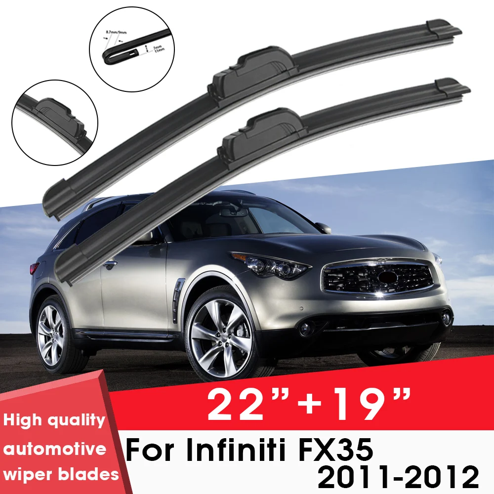 

BEMOST Car Wiper Blades Front Window Windshield Rubber Refill Wiper For Infiniti FX35 2011-2012 22"+19" Car Accessories