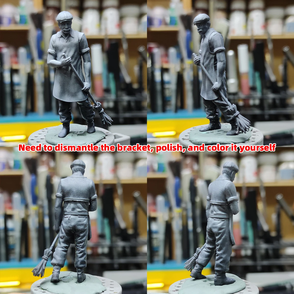Stadtbewohner Zivilisten Mann Harzfiguren 3D für Szenen-Dioramen HO-Maßstab Modelle von Eisenbahnfahrzeugen Auto 1/35/43/48/64/72/87 – Detail 5