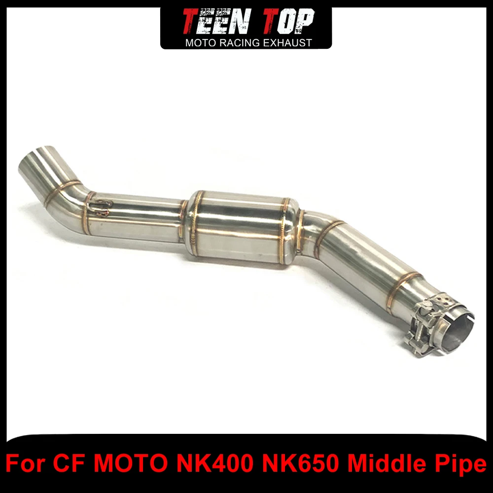 

Stainless Steel Middle Link Pipe For CF MOTO NK400 NK650 Decat Pipe Exhaust Connect to 51mm Muffler nk 450 Motorcycle Parts