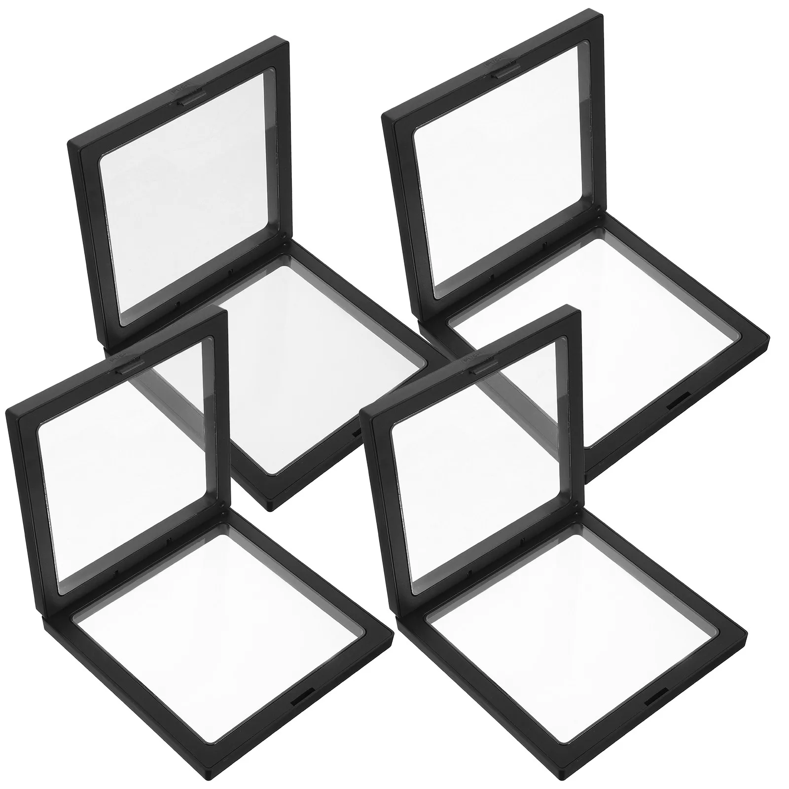 

4Pcs Transparent Jewelry Case Stable Desktop Ring Display Box Organizer Displaying Jewelry Case