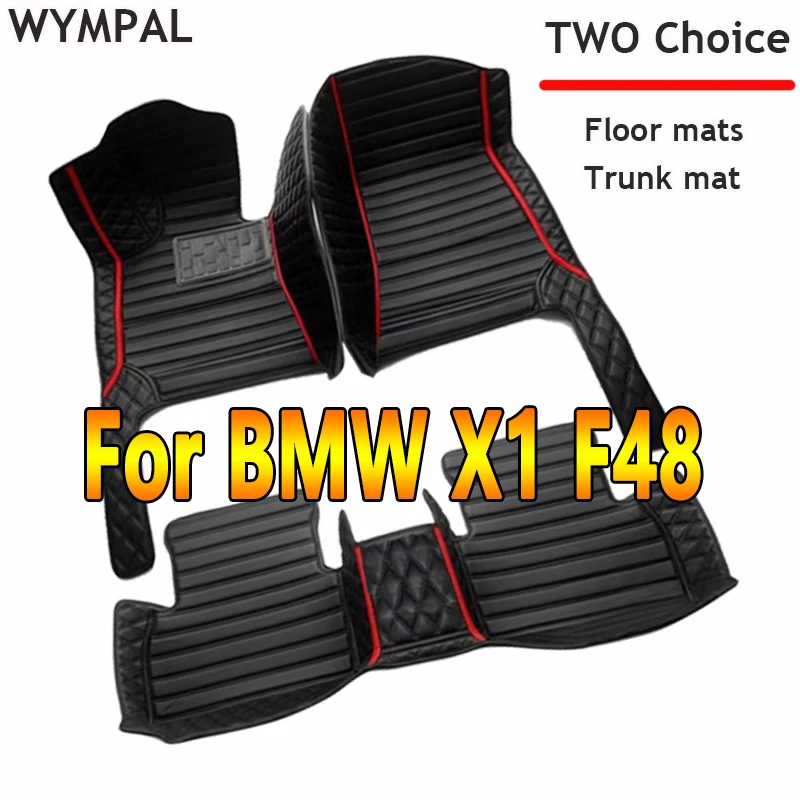 

Custom Automotive Car Floor Mats For BMW X1 F48 2016 2017 2018 2019 2020 Auto Luxury Leather Men Women Car Mats Full Coverage