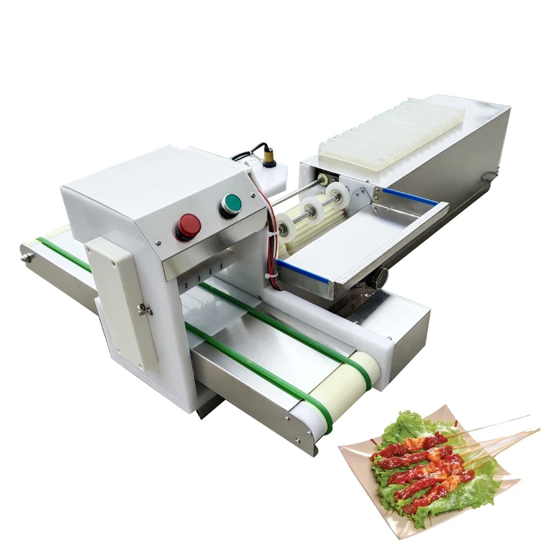 

Commercial Meat Skewer Machine Stainless Steel Chicken Beef Kebab Making Machine Automatic Mutton Wear String Machine