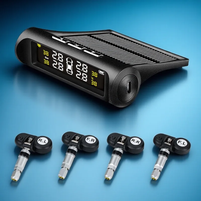 

Солнечный автомобильный TPMS ЖК-дисплей Монитор давления в шинах USB-зарядка Внешний внутренний датчик Автоматическая сигнализация Цифровой TPMS для автомобиля