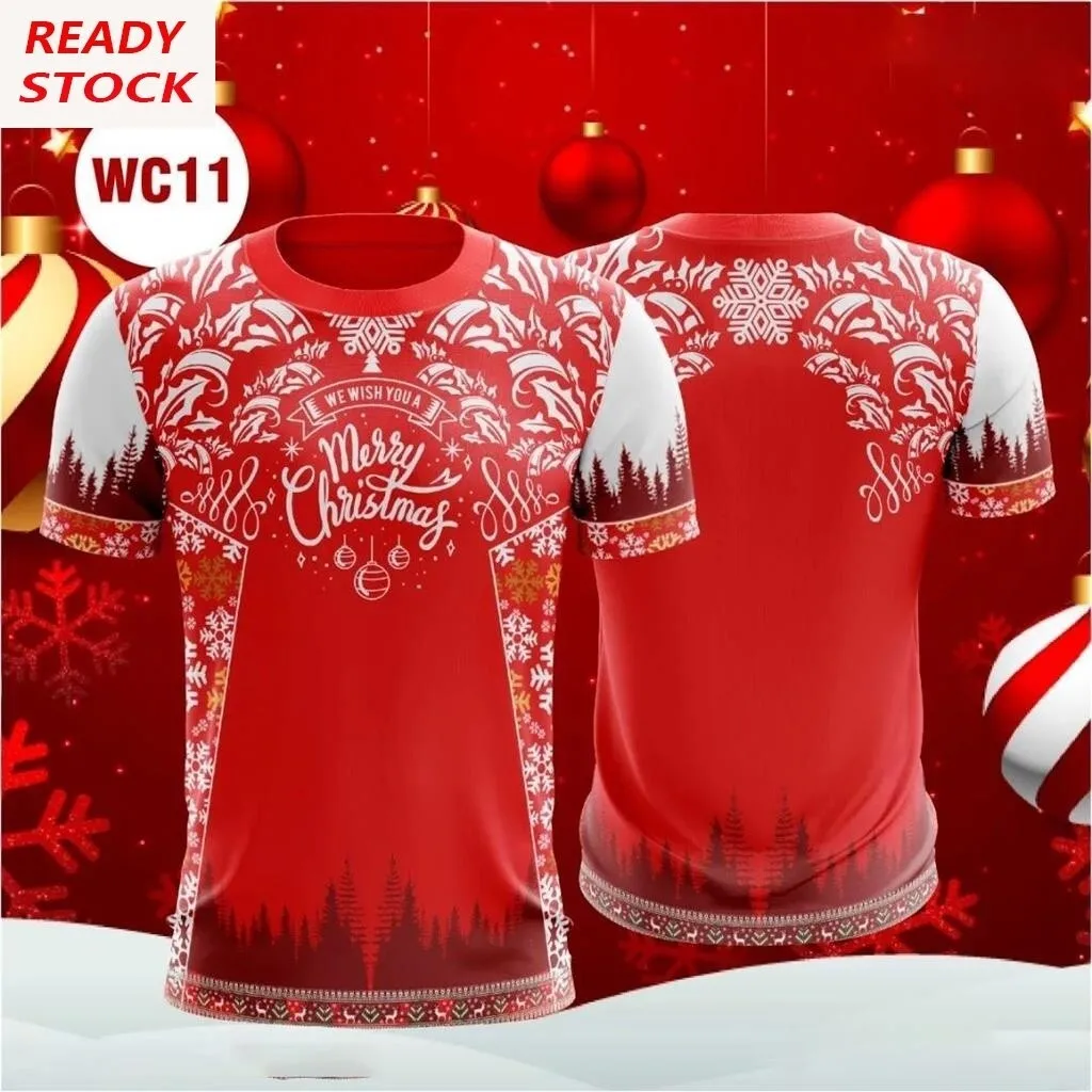 Christmas Santa Claus Pattern 3D Printed T-shirt LIMITED EDITION Christmas Xmas NEW DESIGN RETRO COLLAR VIRAL T-shirt