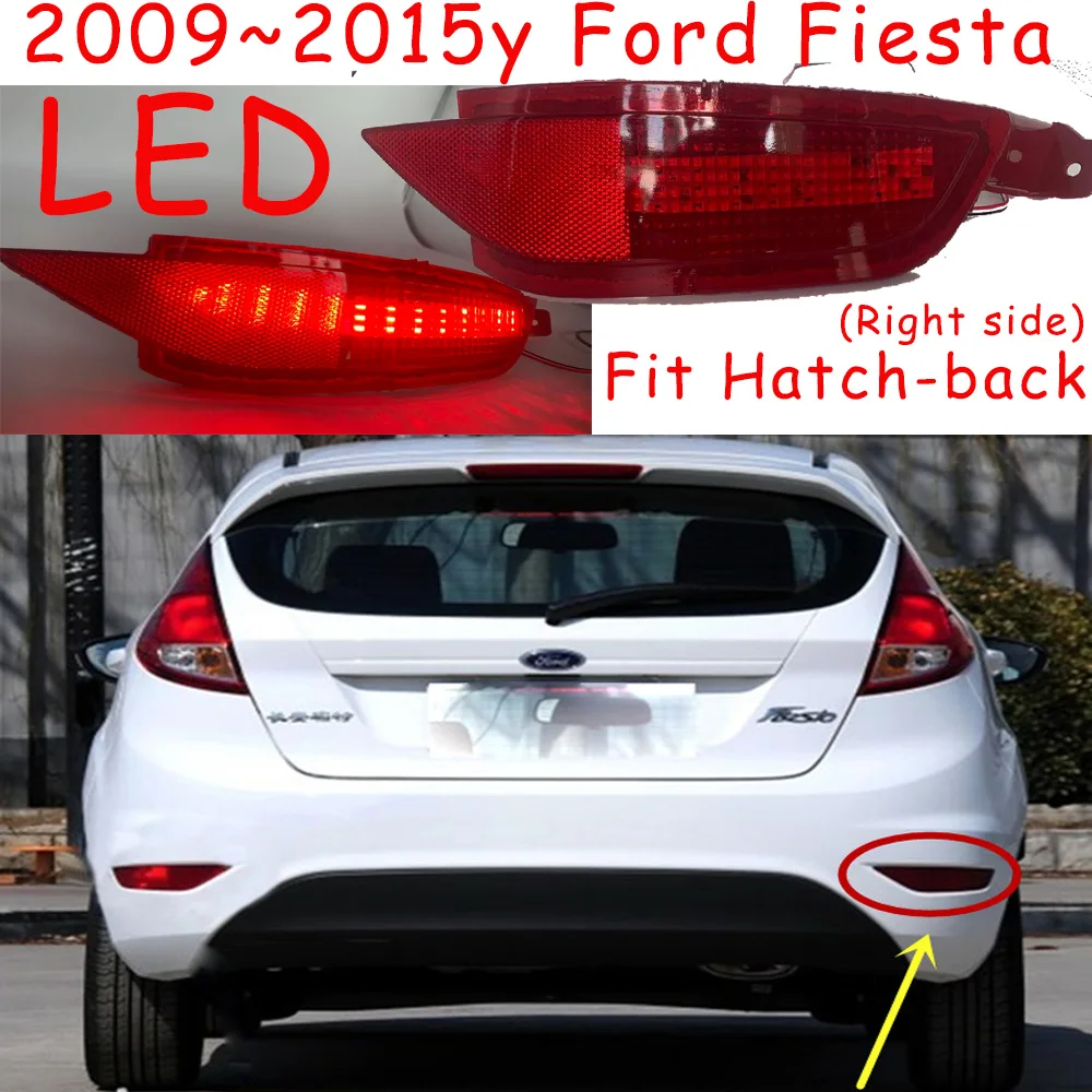 

1pcs LED car bumper tail light for Ford Fiesta taillight Taillamp Hatch-back 2009~2015y car accessories fog lamp