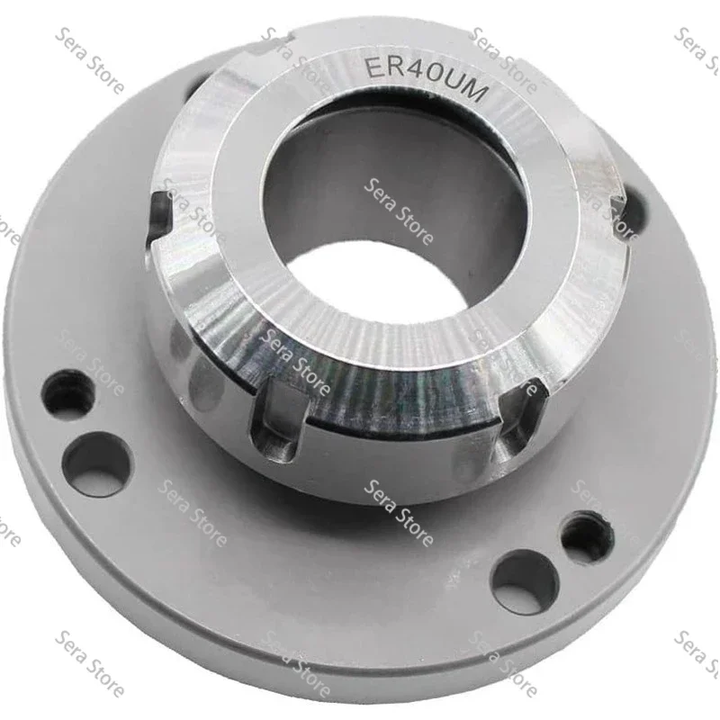 ER40-D80 Collet Chuck Fixture Flange Plate 0.005mm High Centering Accuracy Alloy Steel for CNC Lathe Milling Machine Clamping