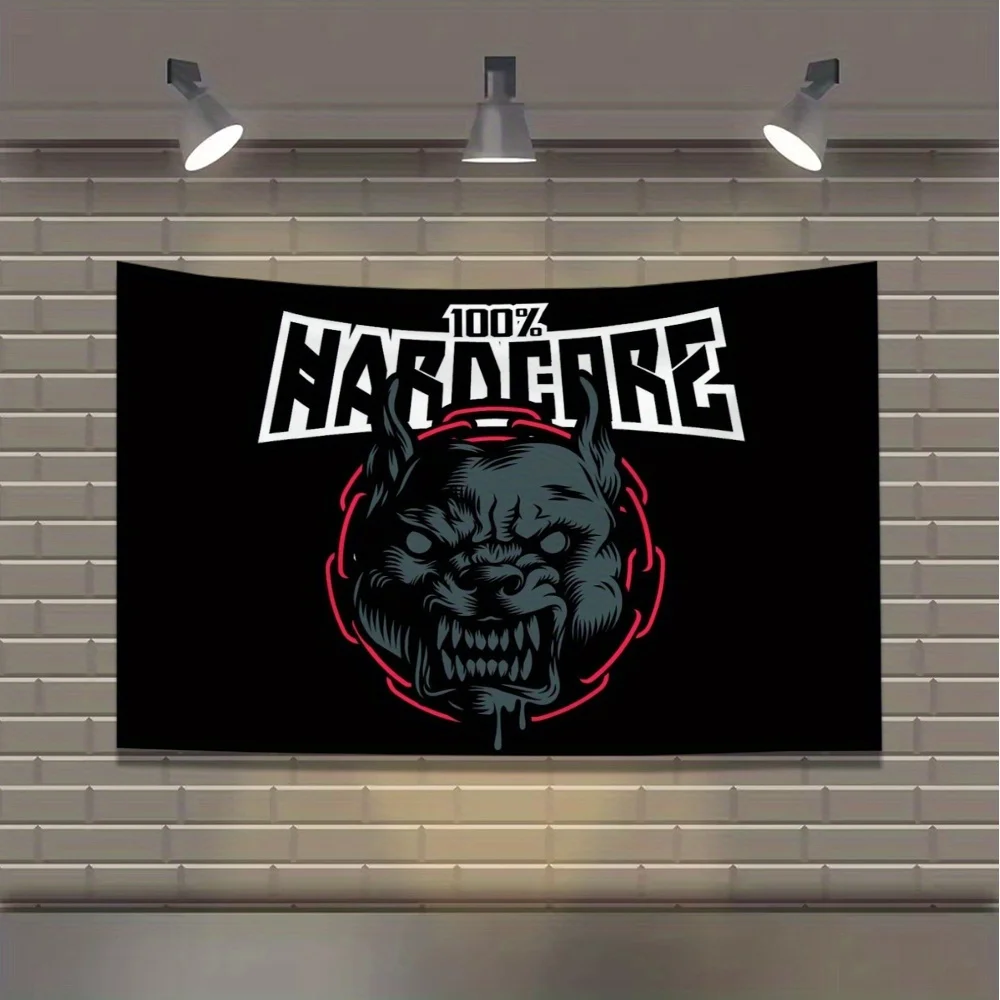 2D Flat, 1pc Passionate Fanatic Dog Polyester 2D Flat Flag Banner, Decorative Tapestry, Large 3x5ft 90x150cm or Extended 4x6ft 1