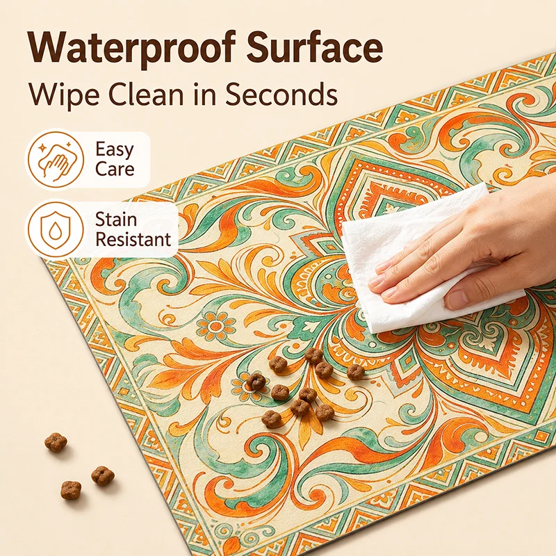 Bohemian Pet Feeding Mat Water - Pet Supplies Dog Food review and price