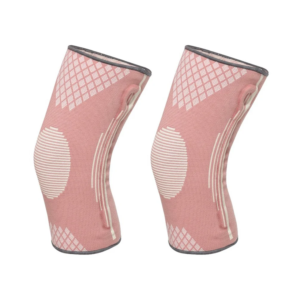 

Knee Pads Support Compression Sleeve Protector Brace Thin Elastic Woman Sports Pink L Size Durable Breathable Outdoor Fitness