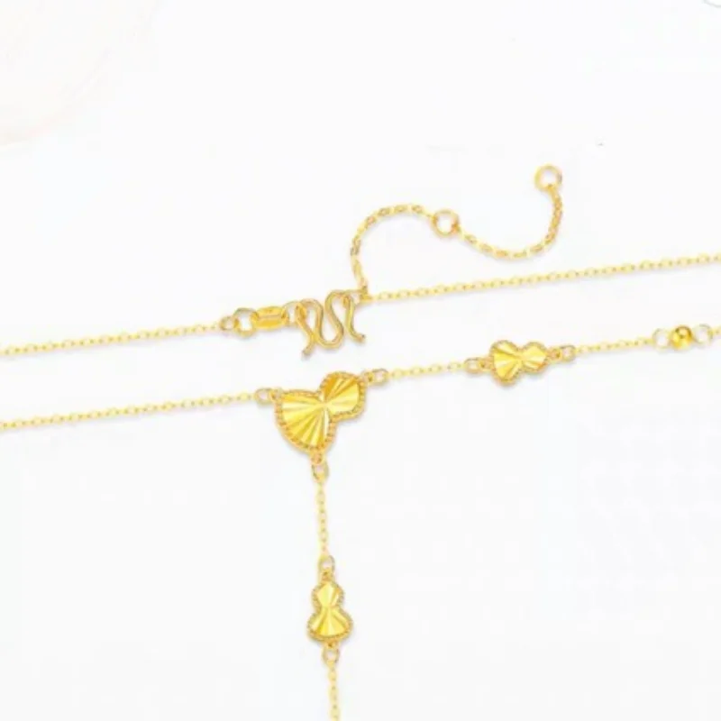 Simple Exquisite Versatile High-end Tassel Gourd Elegant Sense of Design Fashion Jewelry Ladies' New Collarbone Chain Pendant