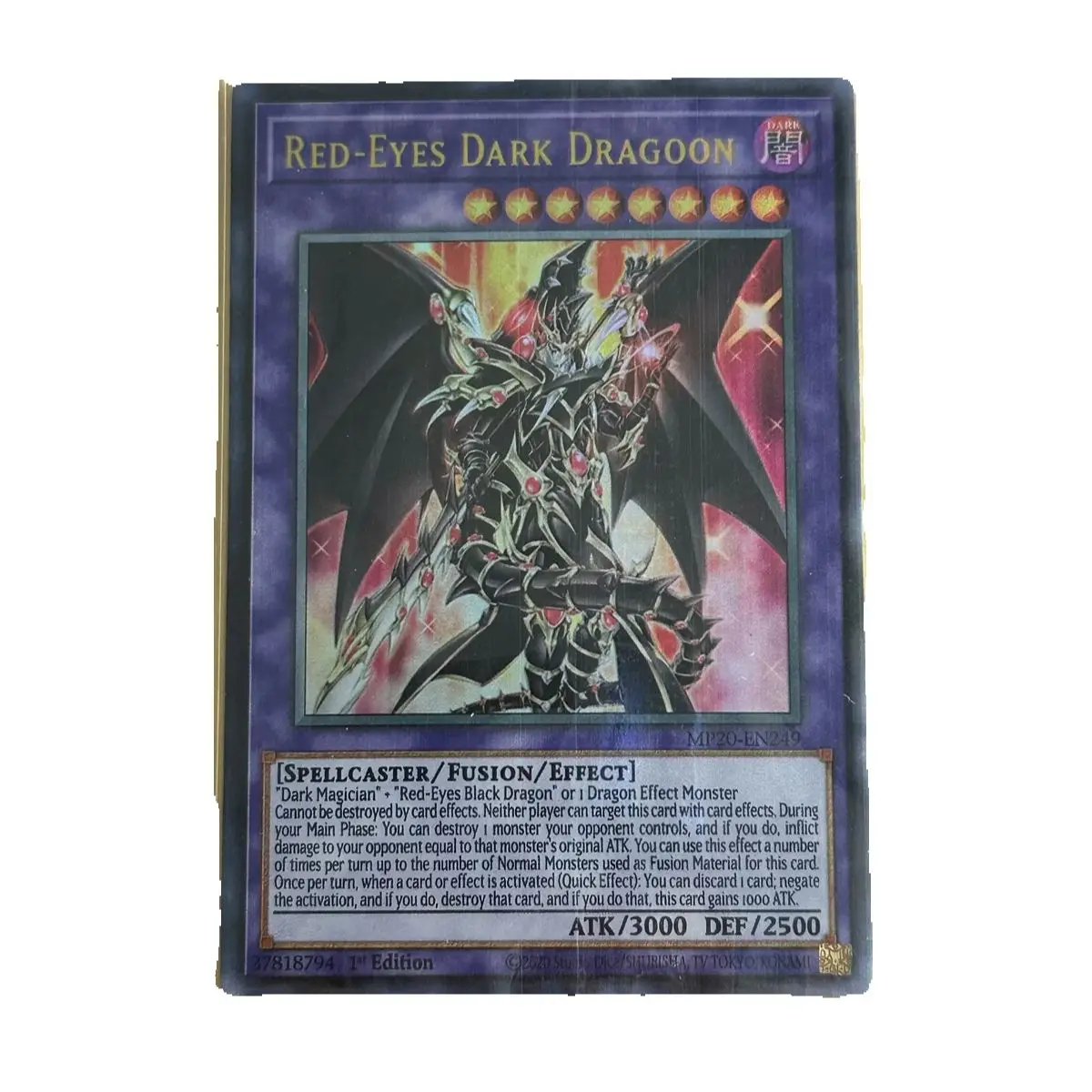 Yu-Gi-Oh TCG Red-Eyes Dark Dragoon MP20-EN249 Magia Series Card Game Children's Gift Collection Board Toy