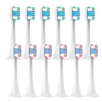 12pcs Vacuum Sealed Packed Replacement Brush Head for Xiaomi Mijia T300/T500/T700 Sonic Electric Tooth Soft Bristle Caps Nozzles