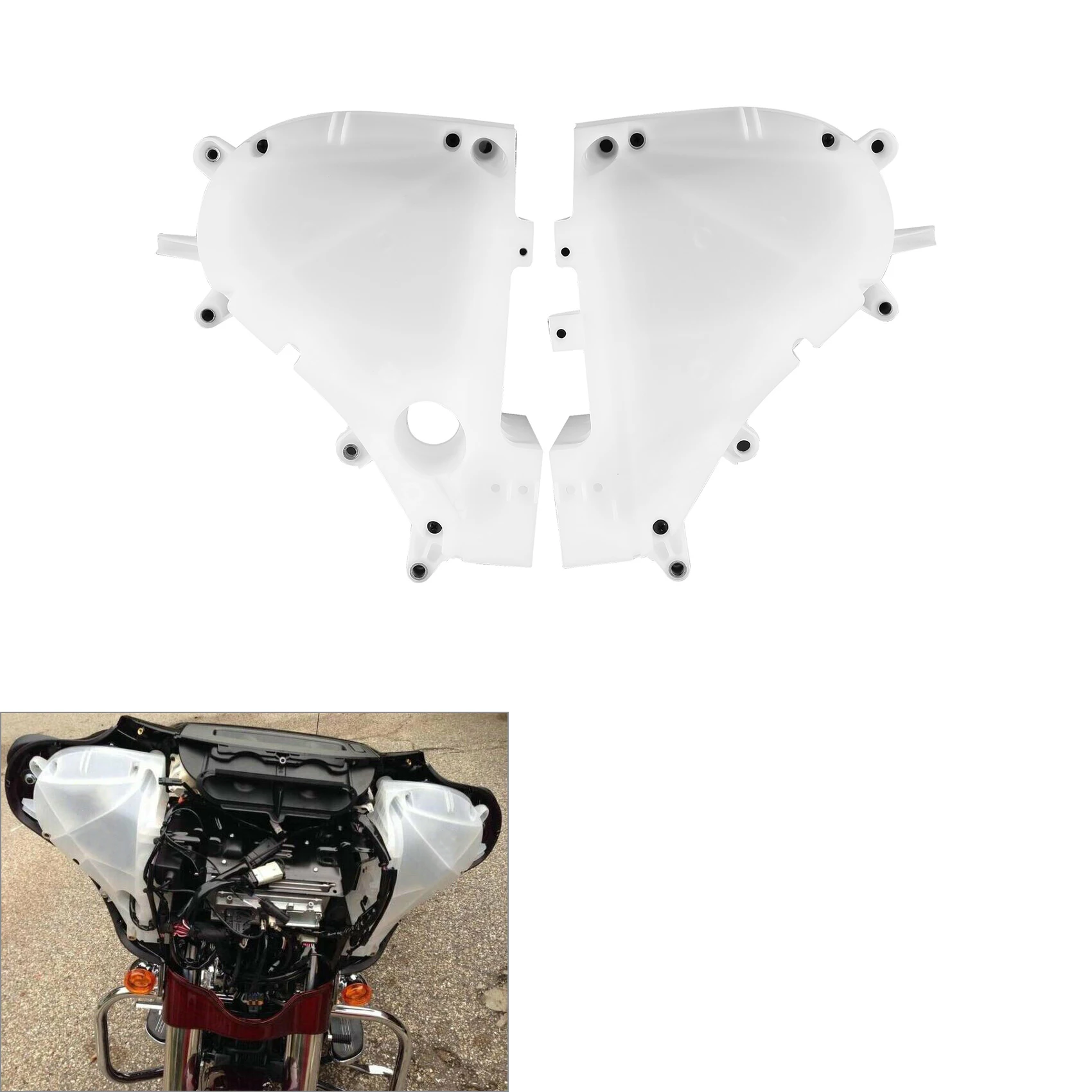 Motocyklowe głośniki z tworzywa ABS do Harley Touring Electra Glide Street Glide Ultra Limited Tri Glide 2014-2024