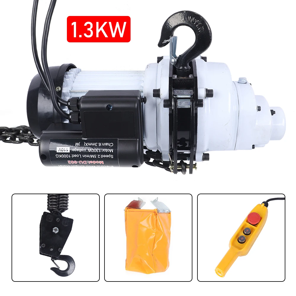 

1300w Electric Hoist Alloy Steel Electric Lifting Device Electric Hoisting Machine for Garages Stores Hotel for Boat Repairs Car