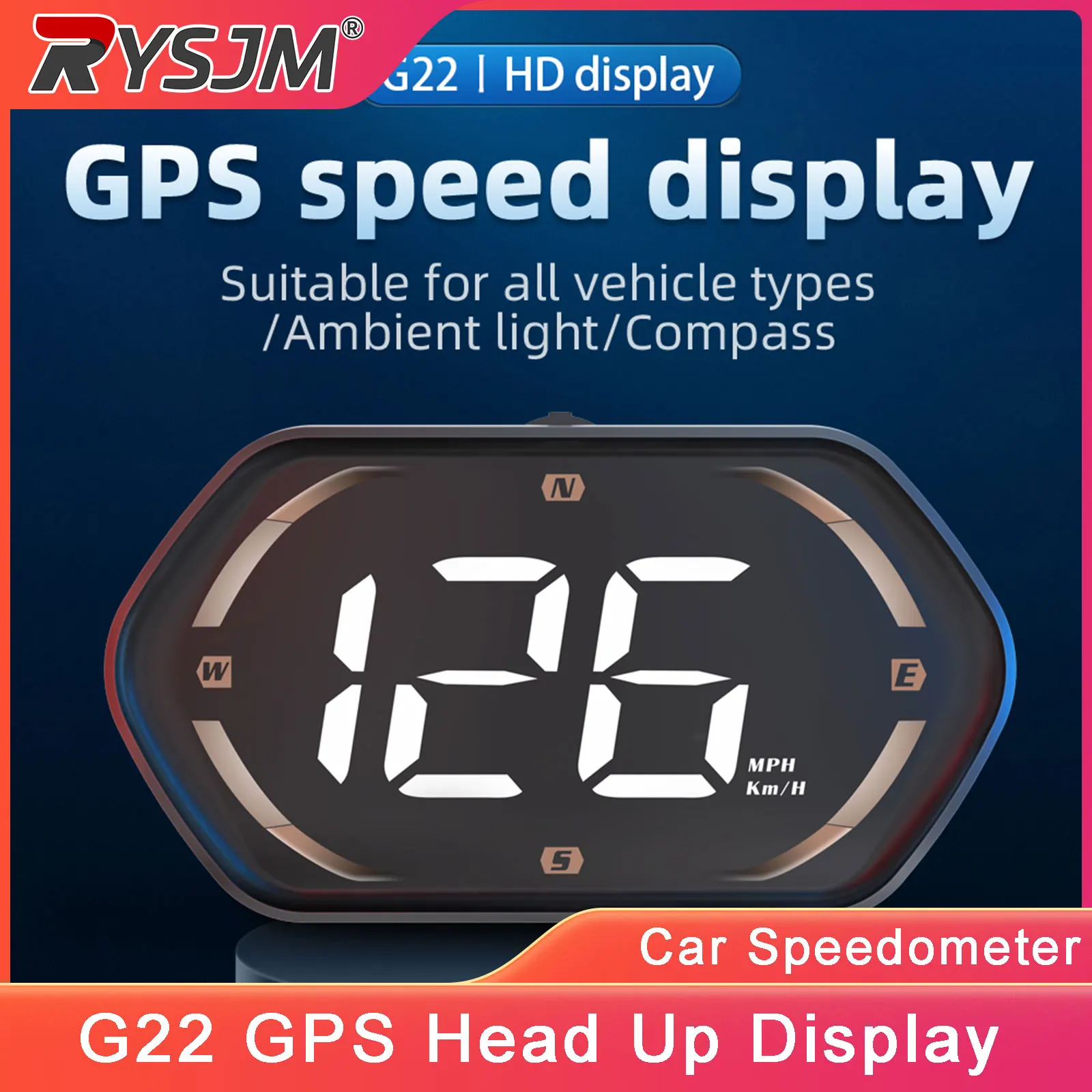 

G22 Car GPS Head Up Display Digital Speedometer HUD 2 Speed Units Car Speed Display For Truck Motorcycle Auto Part Accessories